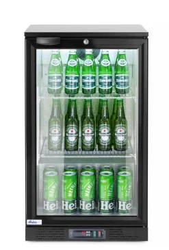 Arrière-bar 1 porte battante vitrée froid positif 86 L 2 niveaux - HENDI New