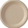 Assiette bagasse rond marron Ø 22 cm (50 pièces) - DUNI Hot