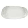 Assiette beige porcelaine 30x15 cm Butterfly - DUDSON New