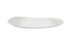 Assiette beige porcelaine 30x15 cm Butterfly - DUDSON New
