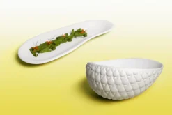 Assiette blanc porcelaine 34,5x20,5 cm Tears - COOKPLAY Clearance