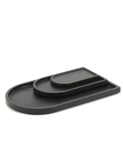 SERAX Assiette à bord droit rectangulaire ébène bois 30 cm La Mère