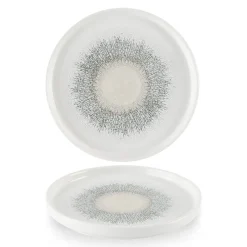 Assiette à bord droit rond Agate grey porcelaine vitrifiée Ø 26 cm Fusion - CHURCHILL Outlet