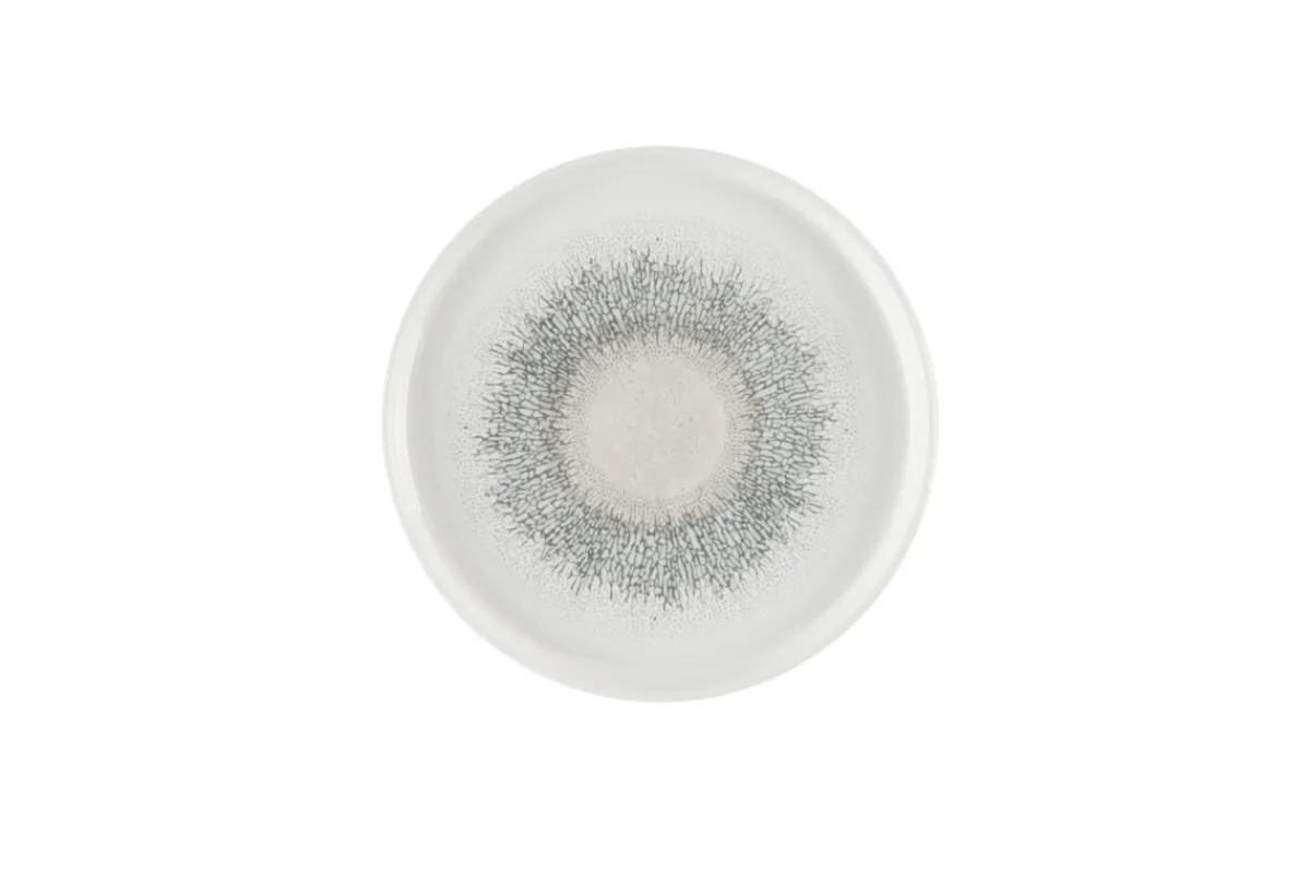 Assiette à bord droit rond Agate grey porcelaine vitrifiée Ø 26 cm Fusion - CHURCHILL Outlet