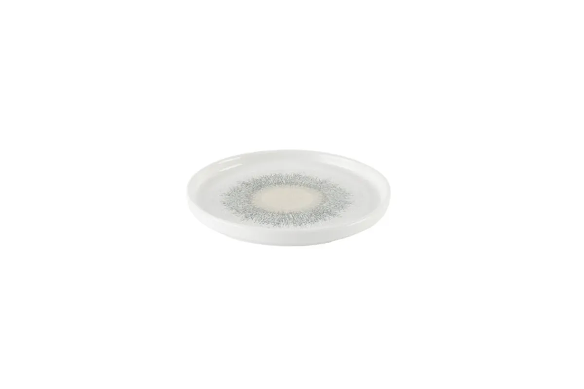 Assiette à bord droit rond Agate grey porcelaine vitrifiée Ø 26 cm Fusion - CHURCHILL Outlet