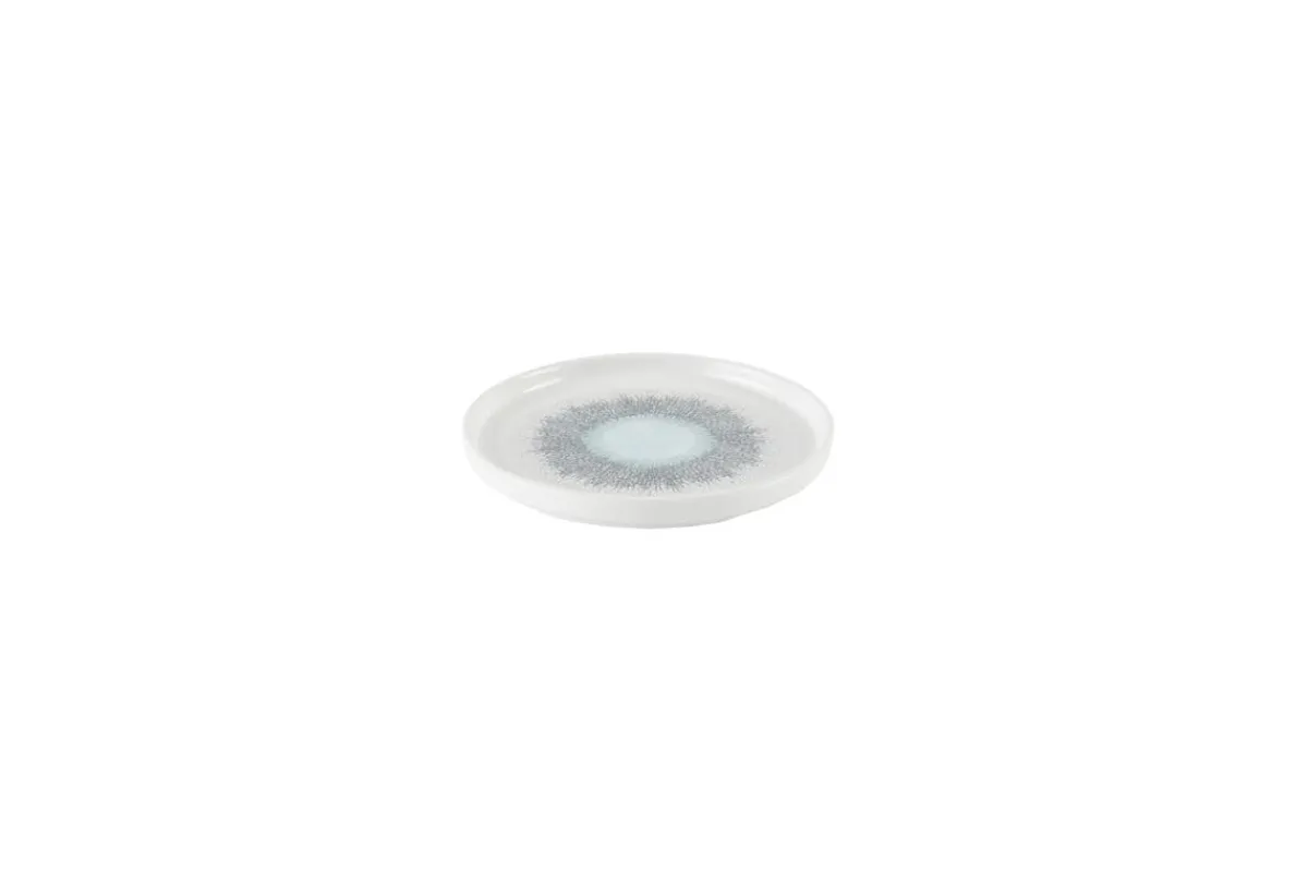 Assiette à bord droit rond Aquamarine porcelaine vitrifiée Ø 21 cm Fusion - CHURCHILL Online