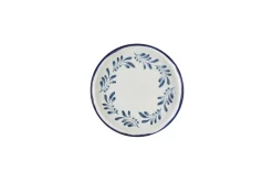 DUDSON Assiette à bord droit rond blanc porcelaine vitrifiée Ø 21 cm Harvest Mediterranean Discount
