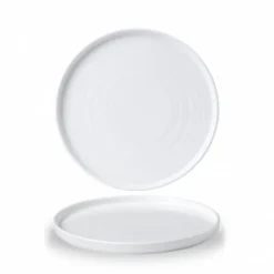 Assiette à bord droit rond blanc porcelaine vitrifiée Ø 21 cm White - CHURCHILL Sale