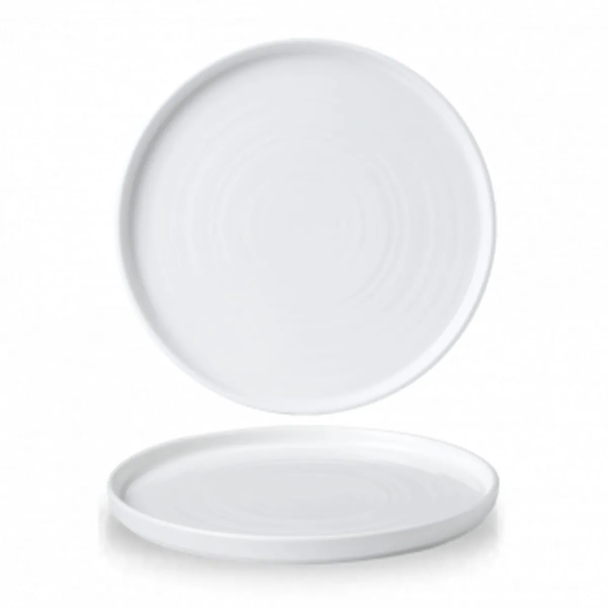 CHURCHILL Assiette à bord droit rond blanc porcelaine vitrifiée Ø 26 cm White Online