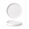 CHURCHILL Assiette à bord droit rond blanc porcelaine vitrifiée Ø 21 cm Vellum Best