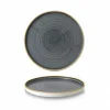 CHURCHILL Assiette à bord droit rond blueberry porcelaine vitrifiée Ø 21 cm Stonecast New