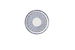 DUDSON Assiette à bord droit rond Ink porcelaine vitrifiée Ø 21 cm Harvest Mediterranean Moresque New