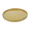 Assiette à bord droit rond jaune porcelaine culinaire Ø 33 cm  Caractère - REVOL