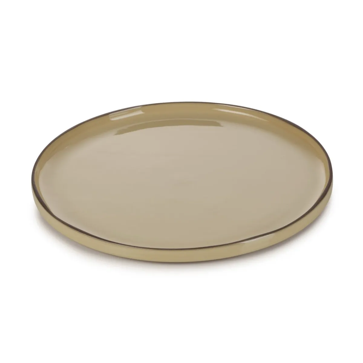 Assiette à bord droit rond jaune porcelaine culinaire Ø 33 cm Caractère - REVOL Hot