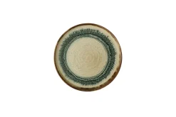 DUDSON Assiette à bord droit rond Linen porcelaine vitrifiée Ø 21 cm Flare Discount