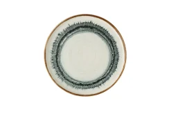 Assiette à bord droit rond Natural porcelaine vitrifiée Ø 26 cm Flare - DUDSON Best