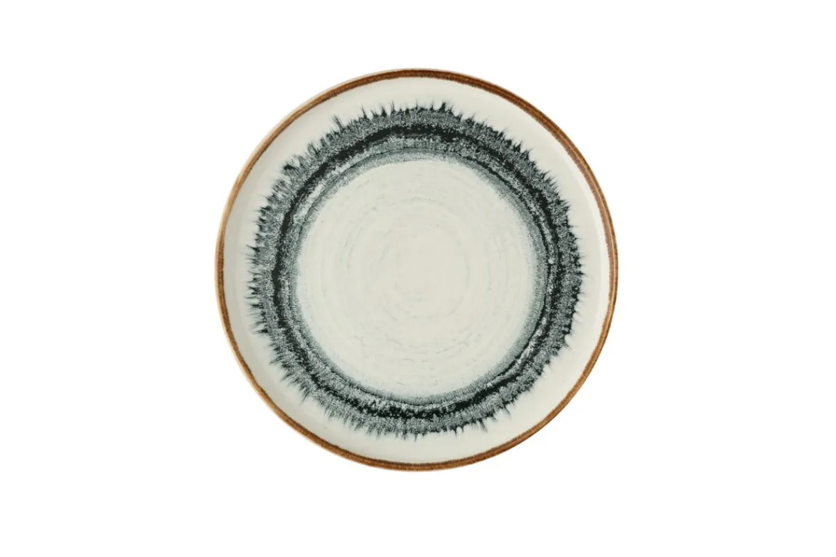 Assiette à bord droit rond Natural porcelaine vitrifiée Ø 26 cm Flare - DUDSON Best