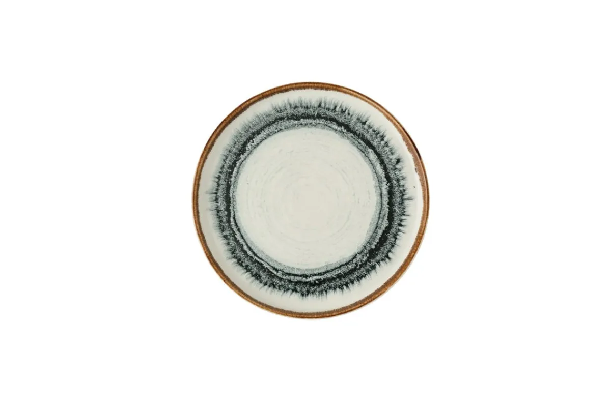 DUDSON Assiette à bord droit rond Natural porcelaine vitrifiée Ø 21 cm Flare Outlet