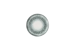 CHURCHILL Assiette à bord droit rond noir porcelaine vitrifiée Ø 15,7 cm Inked Lume Online