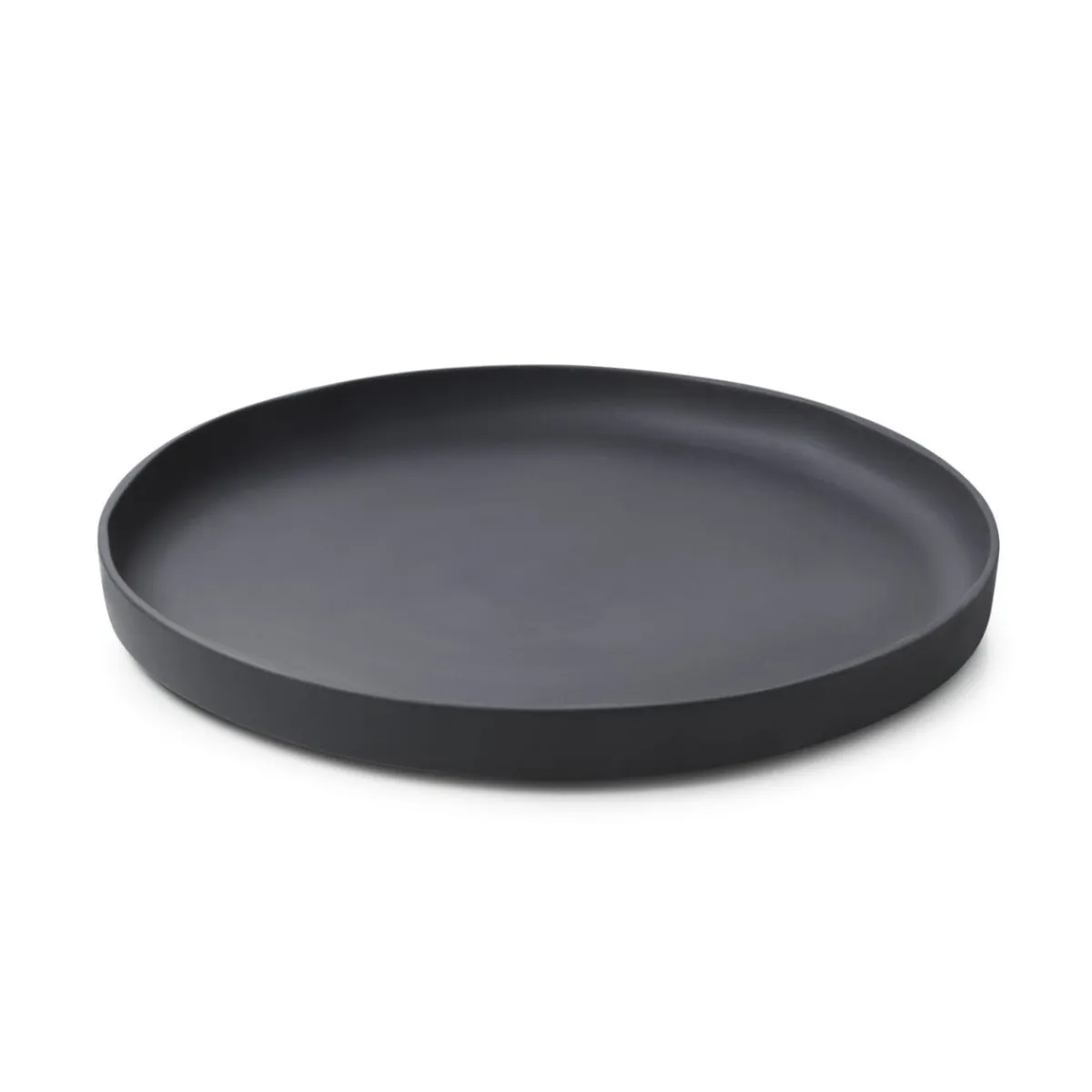 REVOL Assiette à bord droit rond noir porcelaine culinaire Ø 23 cm Caractère