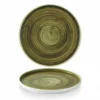 Assiette à bord droit rond olive porcelaine vitrifiée Ø 26 cm Stonecast Plume - CHURCHILL Hot