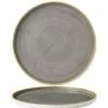 CHURCHILL Assiette à bord droit rond peppercorn porcelaine vitrifiée Ø 21 cm Stonecast Grey Discount