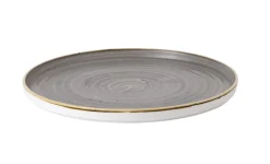 Assiette à bord droit rond peppercorn porcelaine vitrifiée Ø 16 cm Stonecast Grey - CHURCHILL Best