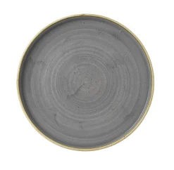 CHURCHILL Assiette à bord droit rond peppercorn porcelaine vitrifiée Ø 28 cm Stonecast Grey Sale