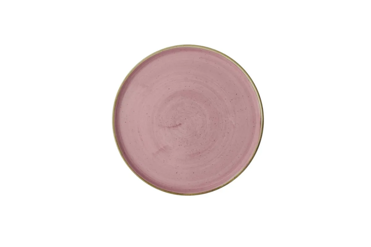 Assiette à bord droit rond Petal Pink porcelaine vitrifiée Ø 26 cm Stonecast Petal - CHURCHILL Online