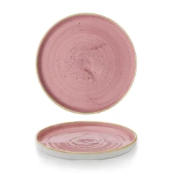 Assiette à bord droit rond Petal Pink porcelaine vitrifiée Ø 21 cm Stonecast Petal - CHURCHILL Online