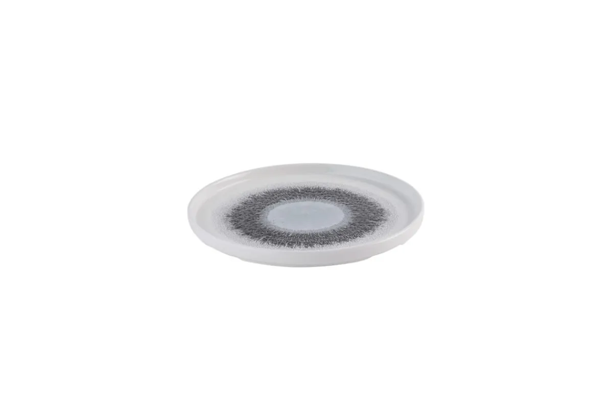 Assiette à bord droit rond Quartz Black porcelaine vitrifiée Ø 26 cm Fusion - CHURCHILL Outlet