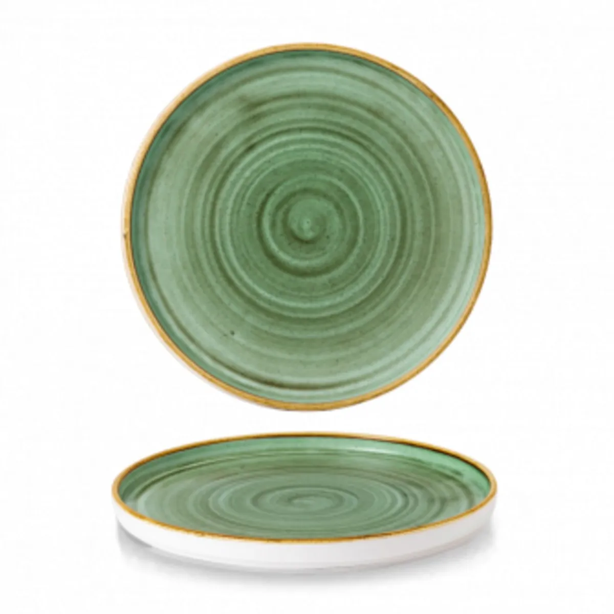 Assiette à bord droit rond Samphire porcelaine vitrifiée Ø 26 cm Stonecast Samphire - CHURCHILL Outlet