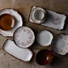 DUDSON Assiette à bord droit rond terracotta porcelaine vitrifiée Ø 21 cm Harvest Mediterranean Sale