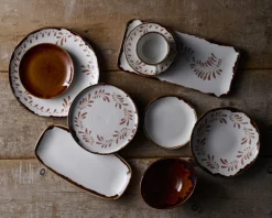 DUDSON Assiette à bord droit rond terracotta porcelaine vitrifiée Ø 21 cm Harvest Mediterranean Sale