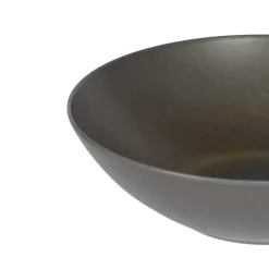 ACCOLADE Assiette bowl rond gris brun grès émaillé Ø 24 cm Enigma Hot