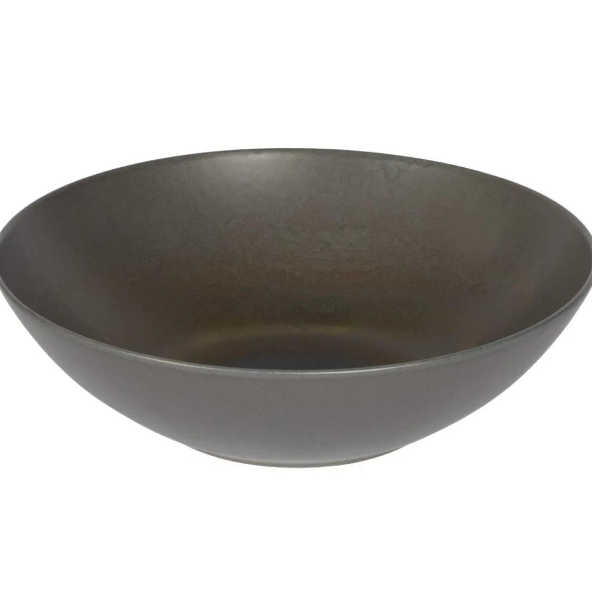 ACCOLADE Assiette bowl rond gris brun grès émaillé Ø 24 cm Enigma Hot