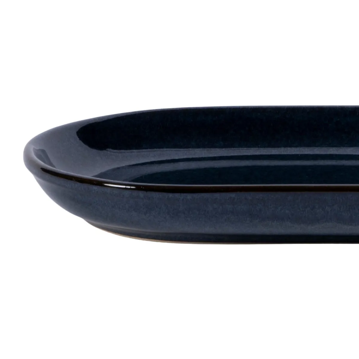 Assiette à burger rectangulaire bleu grès émaillé 29x14 cm Gres Couleur - PRO.MUNDI Discount