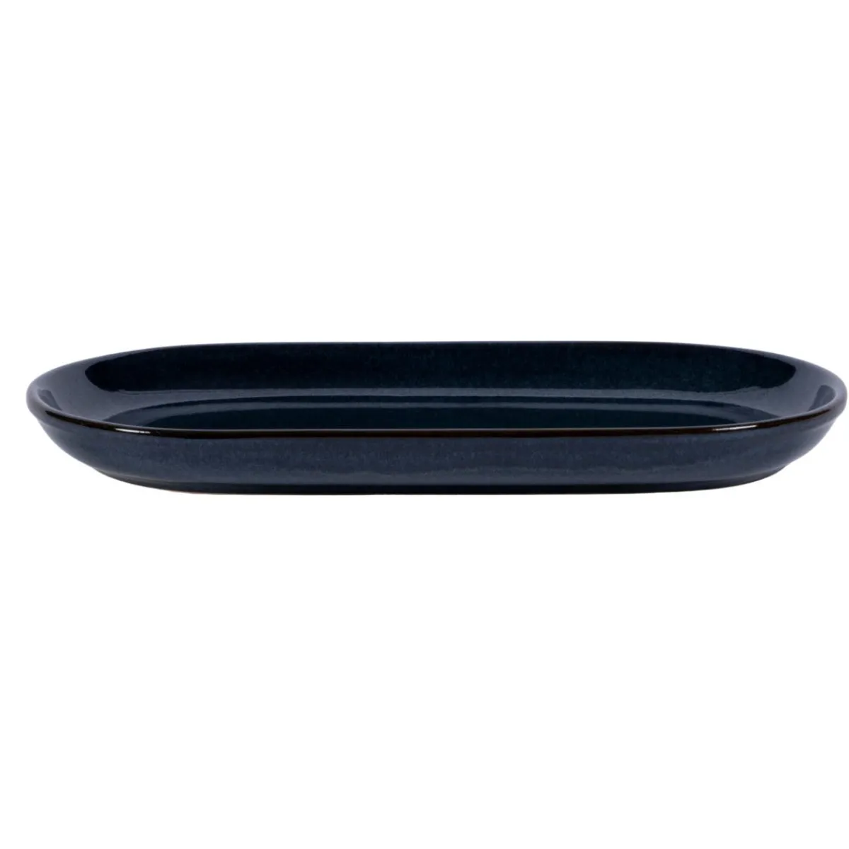 Assiette à burger rectangulaire bleu grès émaillé 29x14 cm Gres Couleur - PRO.MUNDI Discount