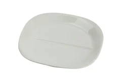 Assiette carré blanc porcelaine pillénium 21x21 cm Regithermie - enova Outlet