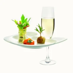 Assiette cocktail ovale ivoire porcelaine vitrifiée 22,7x18,6 cm Nabur - RAK New
