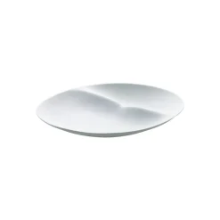 Assiette à compartiments blanc porcelaine 19,5x20,5 cm Shell - COOKPLAY Sale