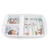 PLASTOREX Assiette à compartiments rectangulaire blanc mélamine 24,8x20,9 cm Hot