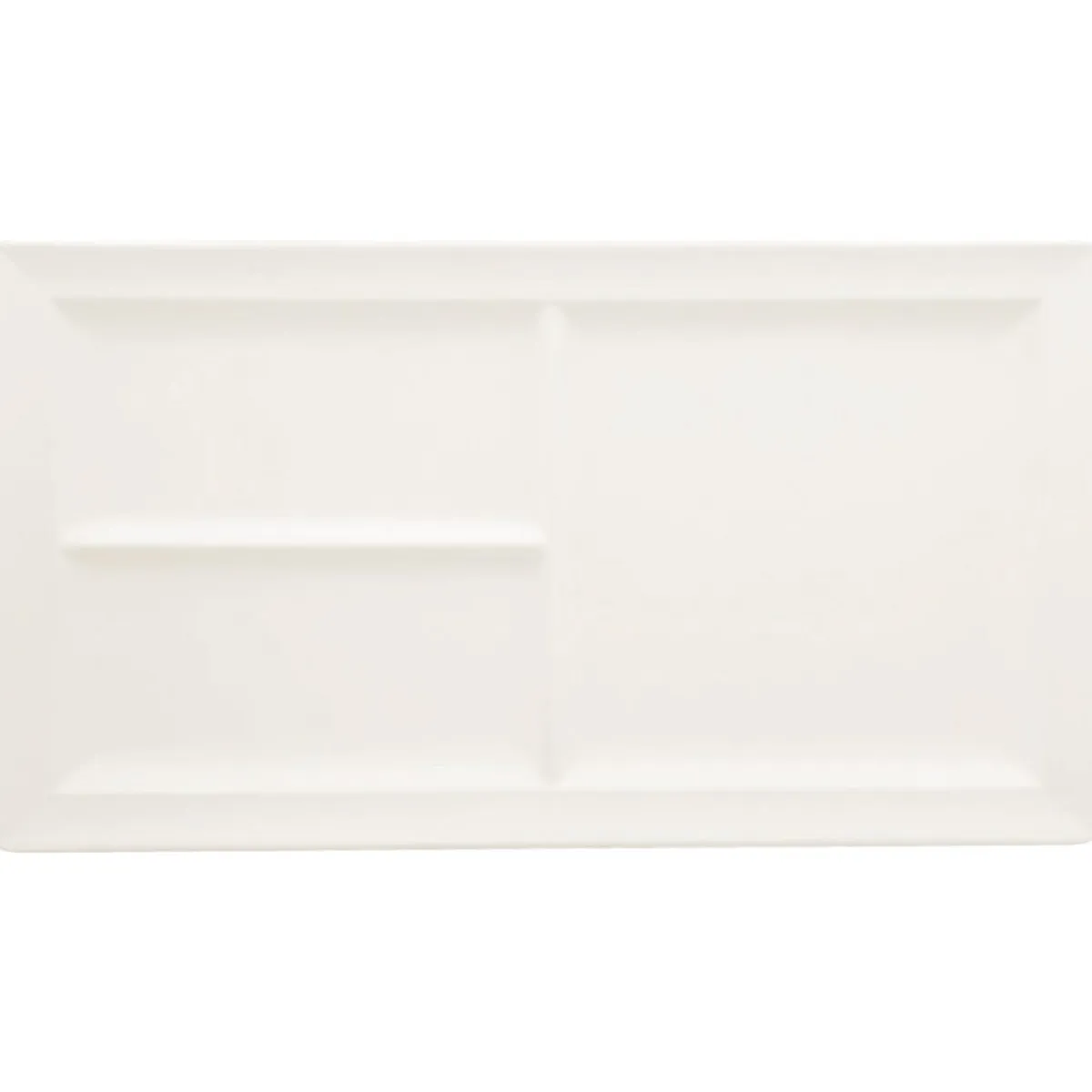 RAK Assiette à compartiments rectangulaire ivoire porcelaine vitrifiée 38,8x21,3 cm Classic Gourmet Best