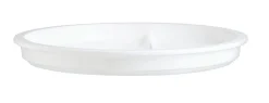 ARCOROC Assiette à compartiments rond blanc verre opal Ø 23 cm Heat System Discount