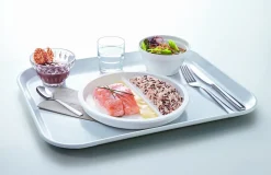 ARCOROC Assiette à compartiments rond blanc verre opal Ø 23 cm Heat System Discount