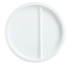 ARCOROC Assiette à compartiments rond blanc verre opal Ø 23 cm Heat System Discount