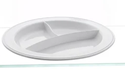 SAINT ROMAIN Assiette à 3 compartiments rond blanc copolyester Ø 23,5 cm Vaisselle Copolyester Outlet