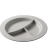 Assiette à 3 compartiments rond Blanc Coton fibre végétale Ø 23,5 cm Liliroc - SAINT ROMAIN Sale