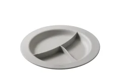 Assiette à 3 compartiments rond Blanc Coton fibre végétale Ø 23,5 cm Liliroc - SAINT ROMAIN Sale