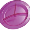 Assiette à 3 compartiments rond rouge copolyester Ø 23,5 cm Vaisselle Copolyester - SAINT ROMAIN Hot